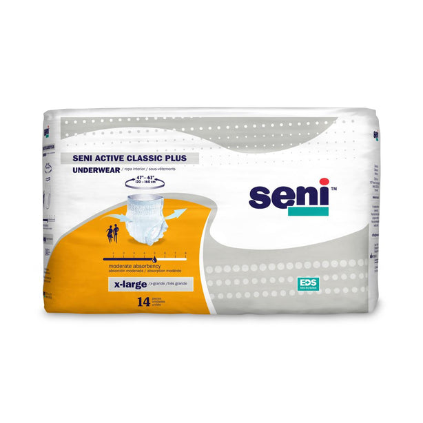 TZMO USA Seni Active Classic Plus Underwear S-XL14-AC2 56 Each - MDL-SXL14AC2