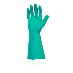 Green Flock-Lined Nitrile Gloves - GNGF-LG-15C - 144 Pair - MDL-SZAGNGFLG15C
