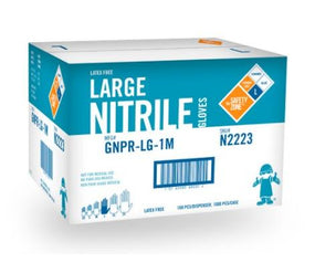 Safety Zone Powder-Free Blue Nitrile Gloves GNPR-LG-1M 1000.0 Each-MDL-SZAGNPRLG1M