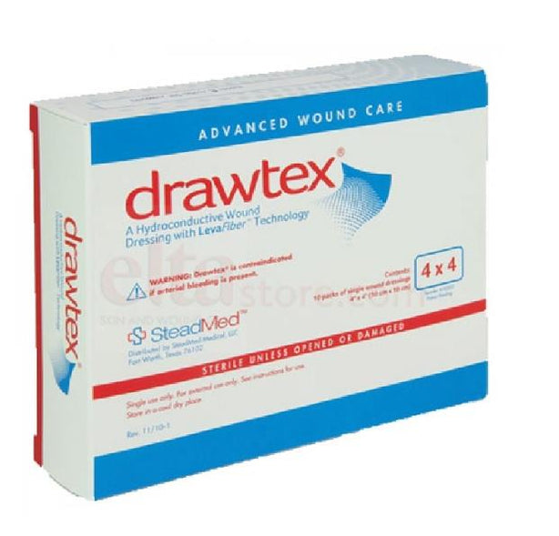 URGO MEDICAL NORTH AMERICA Nonadherent Wound Drawtex Hydroconductive Tracheostomy Dressing, 4" x 4" - 00310 - 10 Each