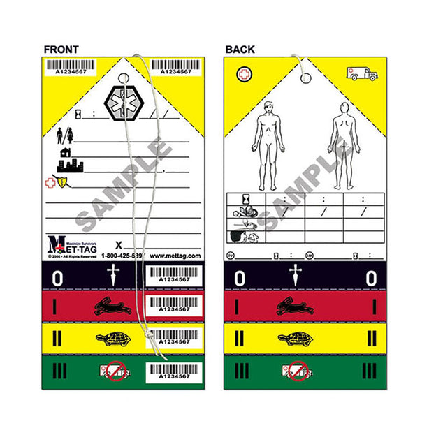 The American Civil Defense Associat Medical Emergency Triage Tags 465001 - 50.0 Each