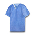 Tronex Company Disposable Protective Medium Blue Scrub Shirts SMS44045B - 50.0 Each - MDL-T-XSMS44045B