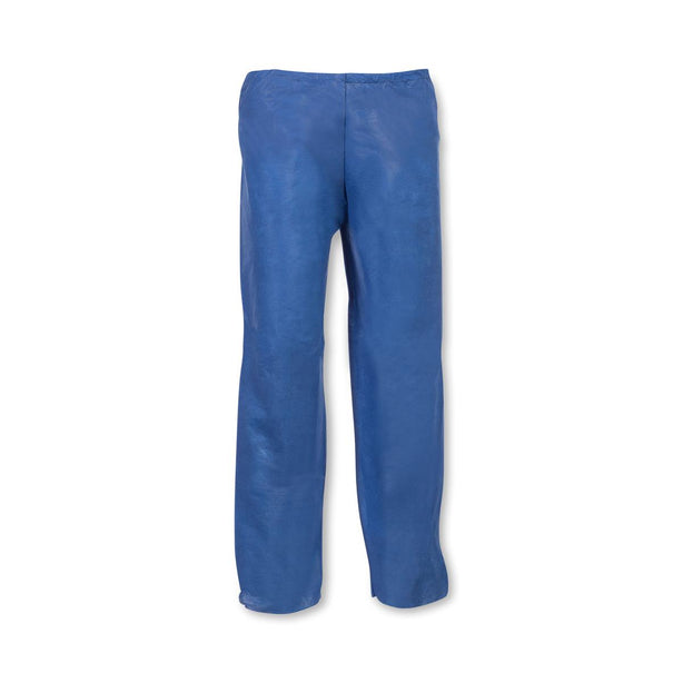 Tronex Fluid-Resistant Multilayer Spunbond Disposable Scrub Pants with Elastic Waistband, Medium Blue, Size M - SMS66020B - 50 Each