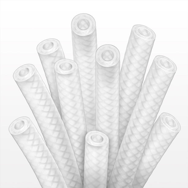 Braided C-Flex 082 Tubing - 60A Durometer; 1/2 inch ID x 3/4 inch OD (0.5 inch x 0.75 inch, 12.7 mm x 19.05 mm) x 15 ft coil (4.572 m) - T2234