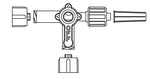 Smiths Medical 3-Way Stopcock with Swivel Male Luer Lock MX5311L - 50.0 Each - MDL-TAH258MX5311L