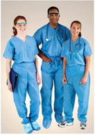 Encompass with Disposable Drawstring Waist Scrub Pants, Blue, Size XL - 9674 - 50 Each
