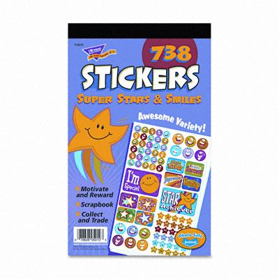 Trend Enterprises, Inc. Super Stars and Smiles Stickers T5010 - 1.0 Each - MDL-TEPT5010