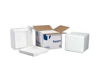 THERMOSAFE BRANDS Foam/Corrugate EPS Foam Shipper with Corrugated Carton, 9" x 7.5" x 8" - 608KD - 1 Each