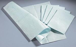 Tidi Choice Procedure Towel, 2-Ply with Poly Back, 13" x 18", White - TID919461