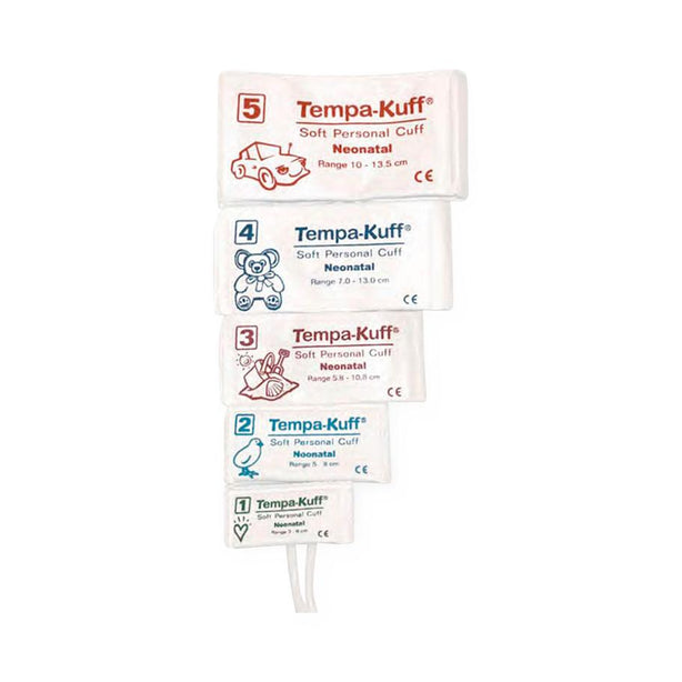 Welch Allyn Trimline Soft Disposable Neonatal 1-Tube Blood Pressure Cuff, Male Bayonet Connector, Size 3, 5.8 to 10.8 cm - 39182 - 1 Each