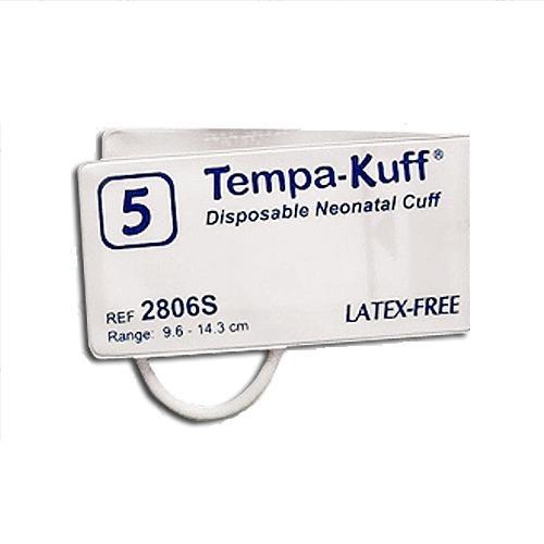 Welch Allyn Two-Tube Trimline Disposable Neonatal 2-Tube Blood Pressure Cuff with Male Slip Luer Connector, Vinyl, Size 3, 5.8 to 10.8 cm - 99873 - 40 Each