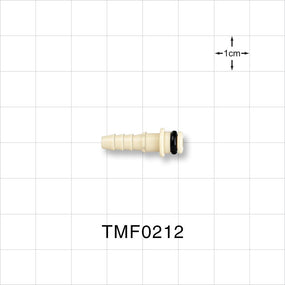 Tentube™ Connector, Insert, Non-Valved, Barbed - Fits 1/8 inch ID Tubing (0.125 inch, 3.18 mm) - TMF0212