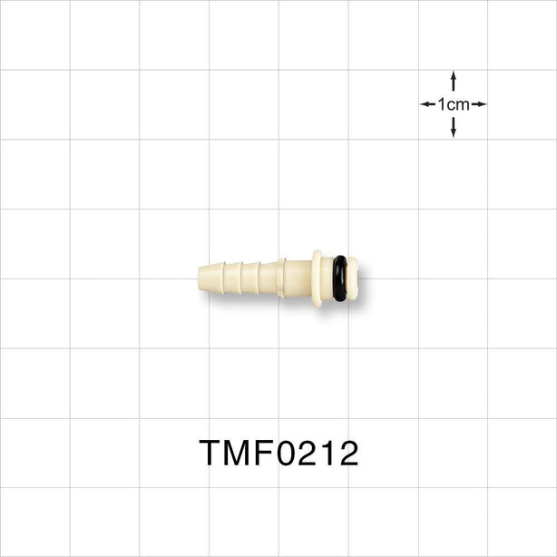 Tentube™ Connector, Insert, Non-Valved, Barbed - Fits 1/8 inch ID Tubing (0.125 inch, 3.18 mm) - TMF0212