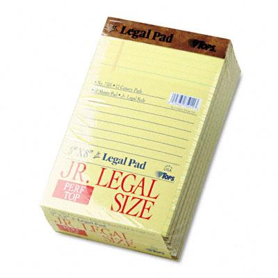 The Legal Pad 5" x 8" Ruled Writing Pad, Canary Yellow - 7501 - 12 Each