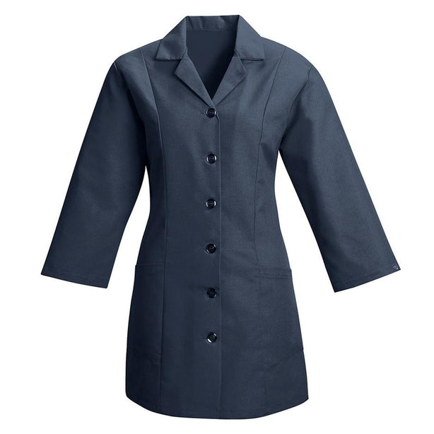 Vf Workwear-Div / Vf Imagewear (W) Red Kap Women's Fitted Smock, 3/4 Sleeve, 65% Polyester/35% Cotton, Navy, Size XS - TP11NVXS