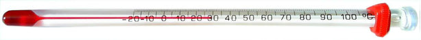 THERMCO Special Application Glass Total Immersion Spirit-Filled Thermometer for Flotation Tissue Bath, 15° to 105° C - ACC5351S - 1 Each