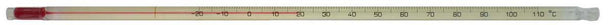 THERMCO Special Application Glass Spirit-Filled Thermometer for Incubators, Water Baths, 100 mm Immersion, 0° to 80° C - ACC641S - 1 Each