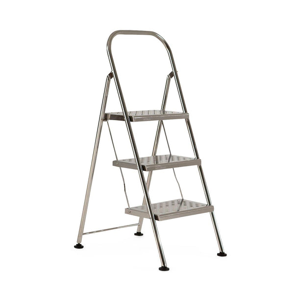 Terra Universal EP316SS Step Stool, Folding, 3-STEP, Ss, 18X26X45 - TRV280582B