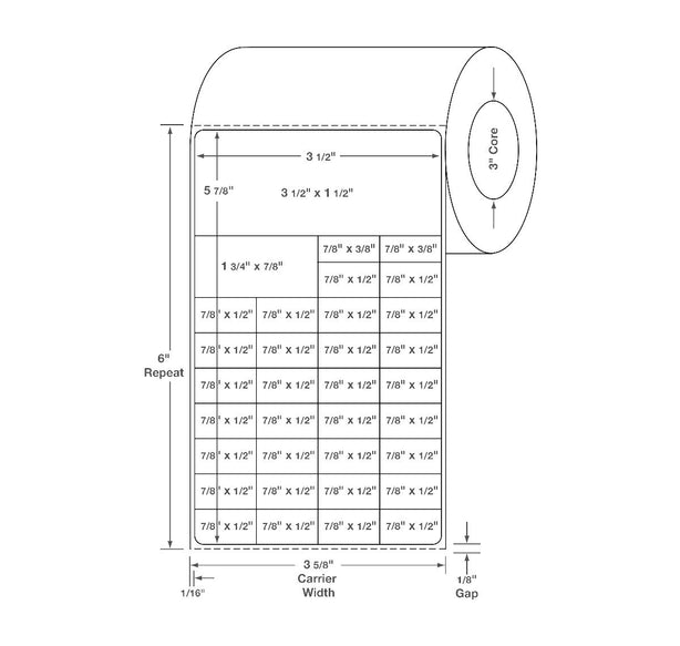 Thermal Labels - TTL1015 - 4 Roll - MDL-TTL1015