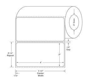 Centurion Centurion Poly Thermal Transfer Labels TTL1028 - 4.0 Roll