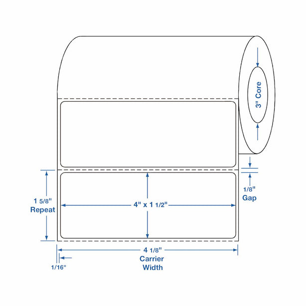 Thermal Labels - TTL113 - 4 Roll - MDL-TTL113