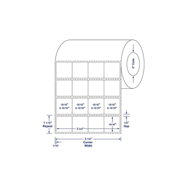Ga International Inc Xylene & Chemical-Resistant Labels HTT-125C3-8WH-MDL-TTL1243