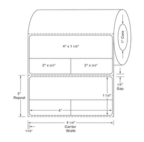 Centurion Centurion Poly Thermal Transfer Labels TTL1288 - 4.0 Roll