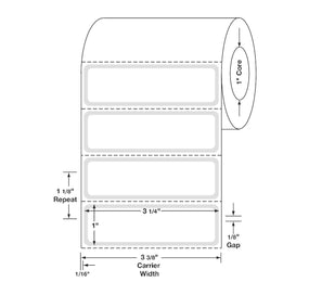 Centurion Labels: Centurion Poly Thermal Transfer Labels, 3-1/4