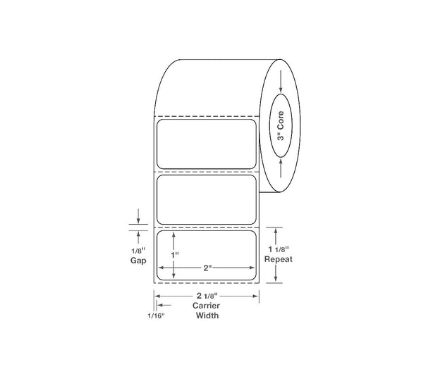 Centurion Blank Labels - TTL1486 - 4 Roll - MDL-TTL1486