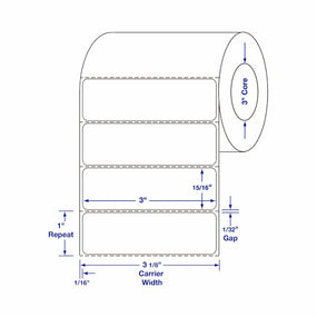 Thermal Labels - TTL1506 - 4 Roll - MDL-TTL1506