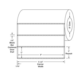 Centurion Centurion Perforated Black-Bar Labels TTL1523 4.0 Roll-MDL-TTL1523