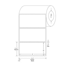Centurion Centurion Polyester Labels TTL1533 4.0 Roll-MDL-TTL1533