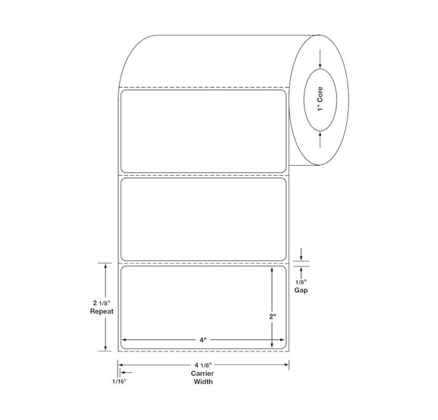 Centurion Centurion Polyester Labels TTL1533 4.0 Roll-MDL-TTL1533