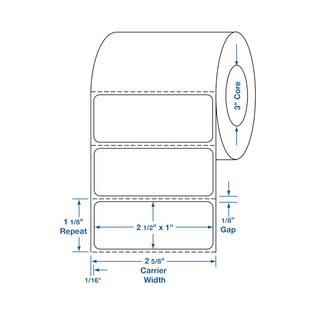 Thermal Labels - TTL181 - 8 Roll - MDL-TTL181