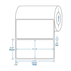 Thermal Labels - TTL196 - 4 Roll - MDL-TTL196