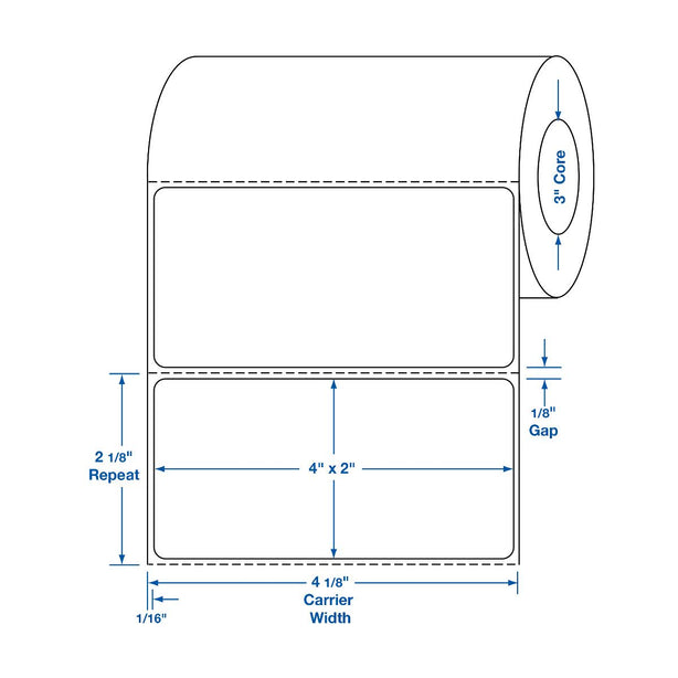 Thermal Labels - TTL196 - 4 Roll - MDL-TTL196