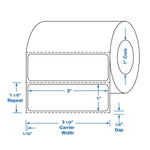 Centurion Blank Labels - TTL357 - 12 Roll - MDL-TTL357