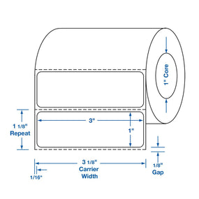 Centurion Blank Labels - TTL357 - 12 Roll - MDL-TTL357