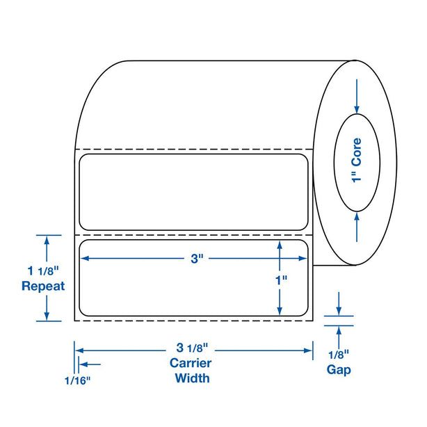 Centurion Blank Labels - TTL357 - 12 Roll - MDL-TTL357