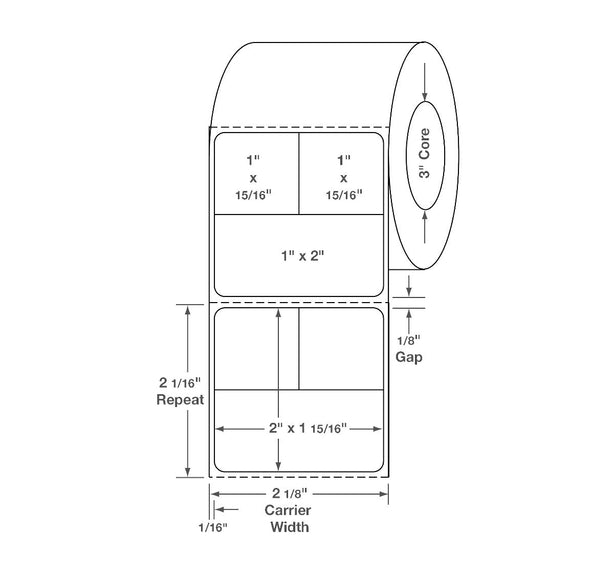 Thermal Labels - TTL415 - 8 Roll - MDL-TTL415