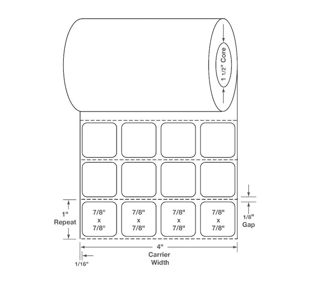 Thermal Labels - TTL475A - 8 Roll - MDL-TTL475A