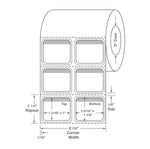 Centurion Labels: Centurion Poly Thermal Transfer Labels, 1-3/16" x 1" (3 cm x 2.5 cm), 2 Across, 6900/Roll TTL59 - 4.0 Roll