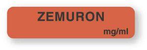 "Zemuron mg/mL" Anesthesia Tape and Labels - AM035 - 1 Each - MDL-UALAM035