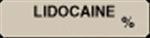 "Lidocaine %" Anesthesia Label, Gray, 1-1/4" x 5/16", 760 per Roll, Tape - AM075 - 1 Each
