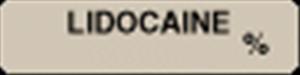 "Lidocaine %" Anesthesia Label, Gray, 1-1/4" x 5/16", 760 per Roll, Tape - AM075 - 1 Each