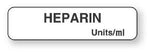 "Heparin Units/mL" Anesthesia Drug Syringe Labels - AM119 - 1 Each - MDL-UALAM119