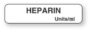 "Heparin Units/mL" Anesthesia Drug Syringe Labels - AM119 - 1 Each - MDL-UALAM119
