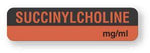 "Succinylcholine mg/mL" Anesthesia Labels and Tape - AM725 - 1 Each - MDL-UALAM725