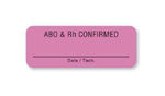 "ABO and RH Confirmed - Date/Tech" Antigen Testing Labels - BB230 - 1 Each - MDL-UALBB230