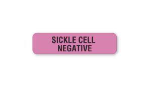 "Sickle Cell Negative" Blood Bank Communication Labels - BB613 - 1 Each - MDL-UALBB613